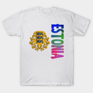 Estonia Coat of Arms Design T-Shirt